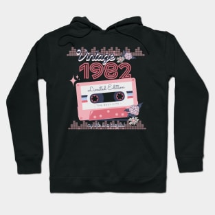 Vintage 1982 Limited Edition Music Cassette Birthday Gift Hoodie